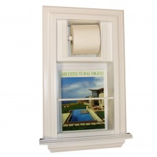 WG Wood Products In The Wall Recessed Toilet Paper Holder with Magazine Rack WGWP1449